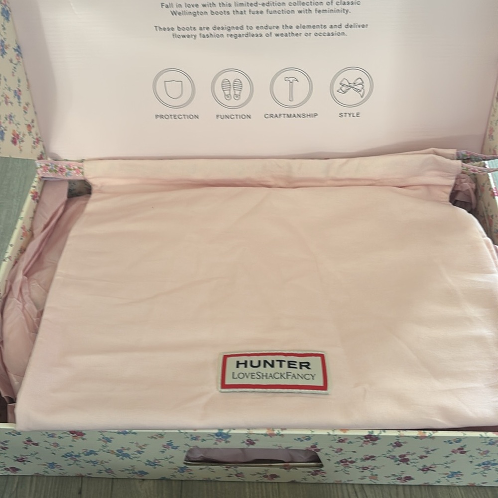 LoveShackFancy Cream Floral Tall Rain Boots - Picture 4 of 9